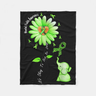 Bewustmaking van de geestelijke gezondheid Zonnebl Fleece Deken