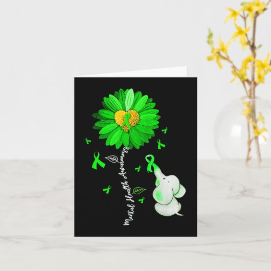 Bewustmaking van de geestelijke gezondheid Zonnebl Kaart (Gele Bloem)