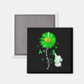 Bewustmaking van de geestelijke gezondheid Zonnebl Magneet (Voorkant / Achterkant)