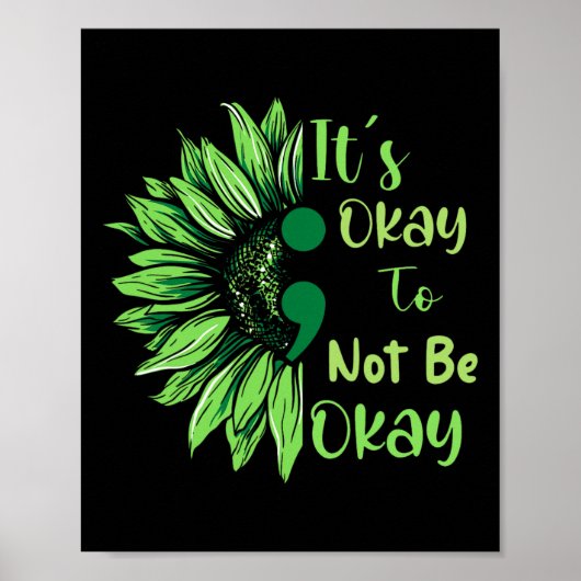 Bewustmaking van de geestelijke gezondheid Zonnebl Poster (Voorkant)