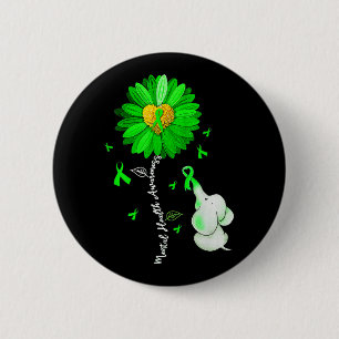 Bewustmaking van de geestelijke gezondheid Zonnebl Ronde Button 5,7 Cm