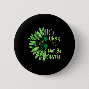 Bewustmaking van de geestelijke gezondheid Zonnebl Ronde Button 5,7 Cm