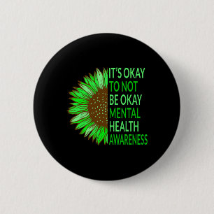 Bewustmaking van de geestelijke gezondheid Zonnebl Ronde Button 5,7 Cm