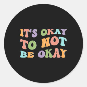 Bewustmaking van de geestelijke gezondheid Zonnebl Ronde Sticker