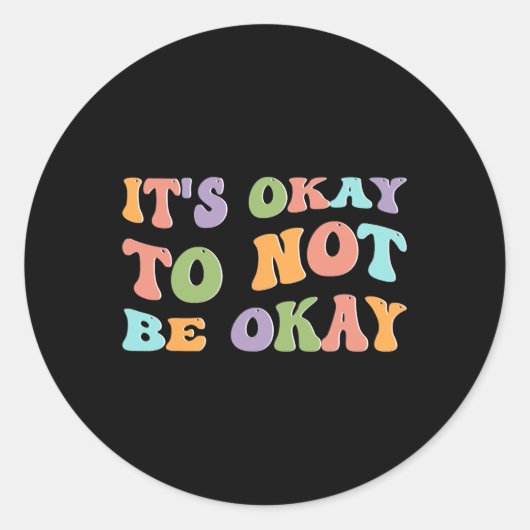 Bewustmaking van de geestelijke gezondheid Zonnebl Ronde Sticker (Voorkant)