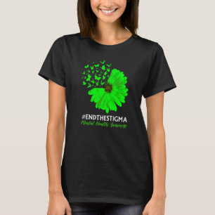 Bewustmaking van de geestelijke gezondheid Zonnebl T-shirt