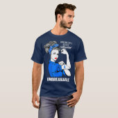 Bewustmaking van de Huntingziekte Onbreekbaar T-shirt (Voorkant volledig)