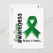 Bewustmaking van de leverziekte 5 briefkaart (Voorkant / Achterkant)