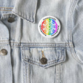 Bewustmaking van de Neurodiversiteit Rainbow Manda Ronde Button 5,7 Cm (In situ)