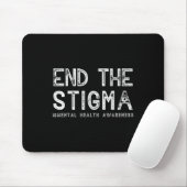 Bewustmaking van de psychische gezondheid beëindig muismat (Met muis)