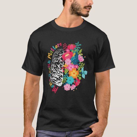 Bewustmaking van de psychische gezondheid Brain Ne T-shirt (Voorkant)