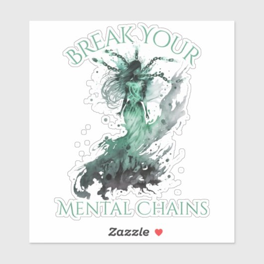 Bewustmaking van de psychische gezondheid Breek uw Sticker (Vel)