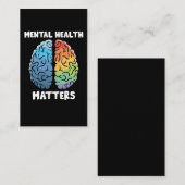 Bewustmaking van de psychische gezondheid Kleursto Visitekaartje (Voorkant / Achterkant)