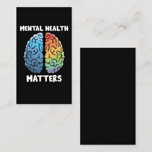 Bewustmaking van de psychische gezondheid Kleursto Visitekaartje (Voorkant / Achterkant)