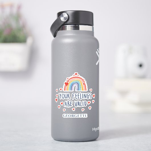 Bewustmaking van de psychische gezondheid Uw gevoe Sticker (HydroFlask)