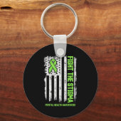 Bewustmaking van de psychische gezondheid vecht te sleutelhanger (Voorkant)