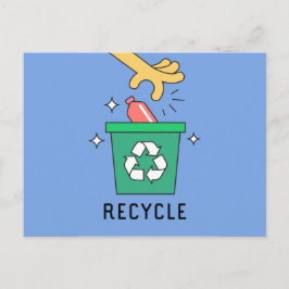 Bewustmaking van de recyclen // klimaatverandering briefkaart