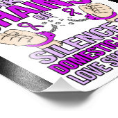 Bewustmaking van de steun voor huiselijk geweld foto afdruk (Hoek)