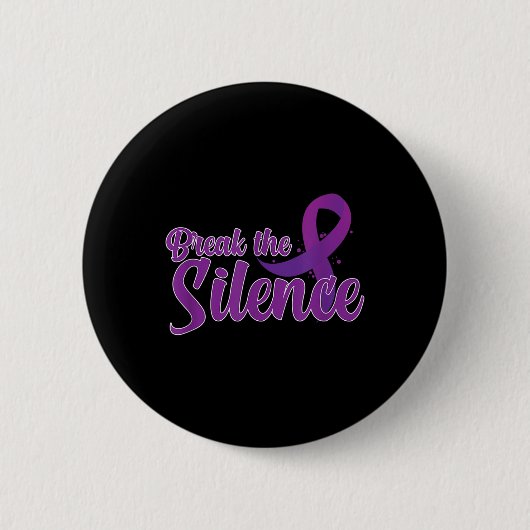 Bewustmaking van de stilte bij huiselijk geweld ronde button 5,7 cm (Voorkant)