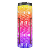 Bewustmaking van de veiligheid Rode Tekst Gele Gre Thermosbeker (Achterkant)