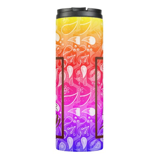 Bewustmaking van de veiligheid Rode Tekst Gele Gre Thermosbeker (Achterkant)