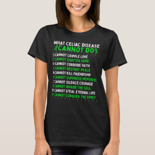 Bewustmaking van de ziekte van Celiac Vierweur lin T-shirt