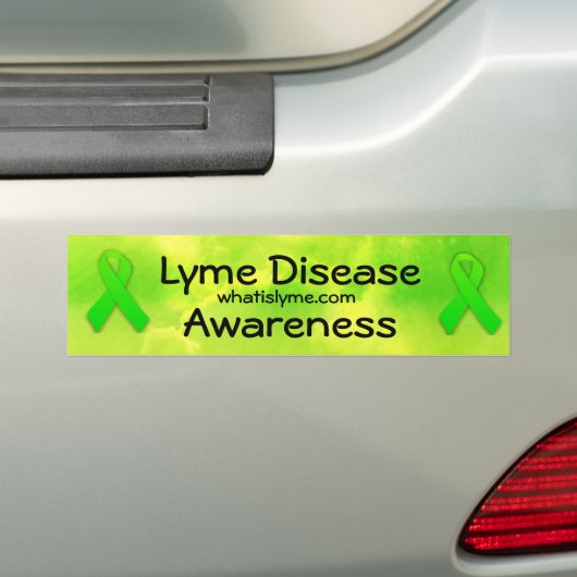 Bewustmaking van de ziekte van Lyme Bumpersticker (Op auto)