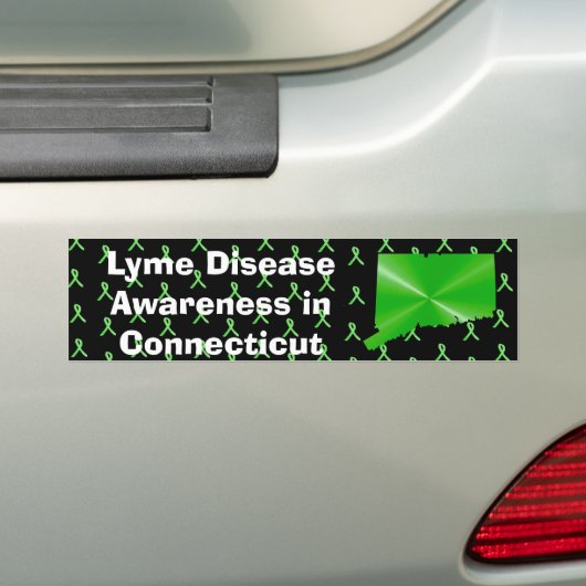 Bewustmaking van de ziekte van Lyme in Connecticut Bumpersticker (Op auto)