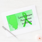 Bewustmaking van de ziekte van Lyme in Illinois St Rechthoekige Sticker (Envelop)