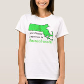 Bewustmaking van de ziekte van Lyme in Massachuset T-shirt (Voorkant)