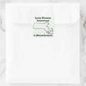 Bewustmaking van de ziekte van Lyme in Massachuset Vierkante Sticker (Tas)