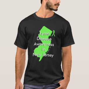 Bewustmaking van de ziekte van Lyme in New Jersey T-shirt