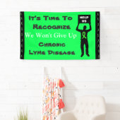 Bewustmaking van de ziekte van Lyme We geven geen  Spandoek (Insitu)