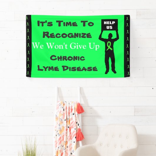 Bewustmaking van de ziekte van Lyme We geven geen Spandoek (Insitu)