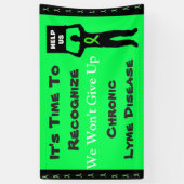 Bewustmaking van de ziekte van Lyme We geven geen  Spandoek (Verticaal)