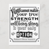 Bewustmaking van de ziekte van Parkinson/Sterkte C Briefkaart (Voorkant)