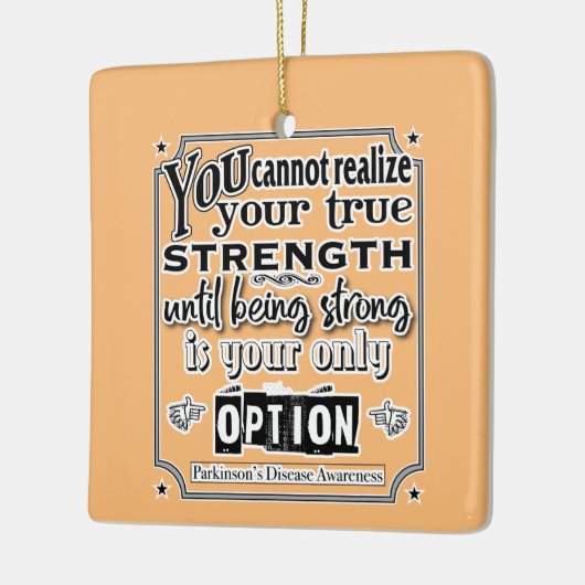 Bewustmaking van de ziekte van Parkinson/Sterkte C Keramisch Ornament (Links)