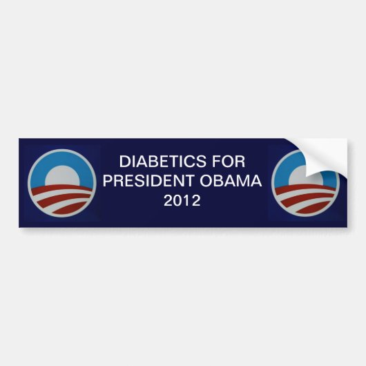 BEWUSTMAKING VAN DIABETES BUMPERSTICKER (Voorkant)