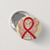 Bewustmaking van drugsverslaving Ribbon Angel Cust Ronde Button 3,2 Cm (Voorkant /achterkant)