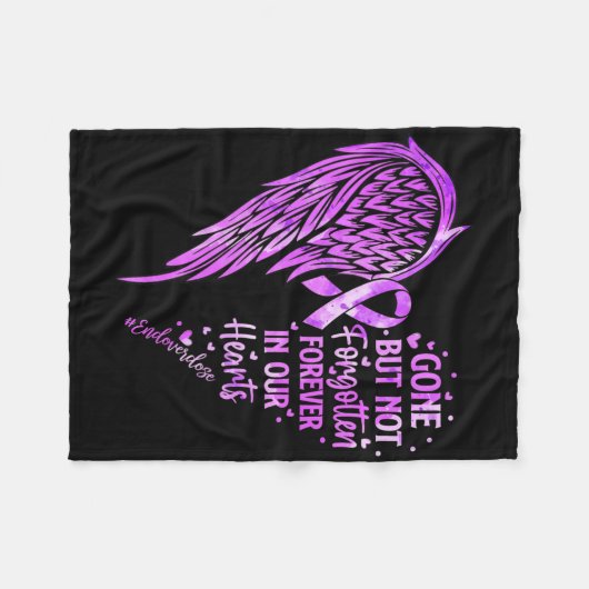 Bewustmaking van één Memorial Overdosering Fleece Deken (Voorkant (Horizontaal))