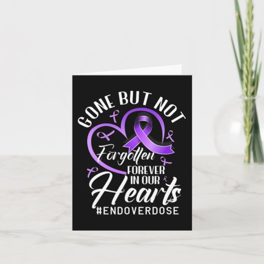 Bewustmaking van één Memorial Overdosering Kaart (Voorkant)