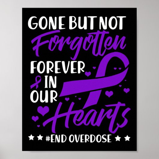 Bewustmaking van één Memorial Overdosering Poster (Voorkant)