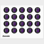 Bewustmaking van één Memorial Overdosering Ronde Sticker (Vel)