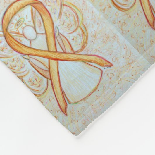 Bewustmaking van endometrieke kanker Koolstofzacht Fleece Deken (Hoek)