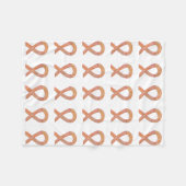 Bewustmaking van endometrieke kanker Ribbon Fleece (Voorkant (Horizontaal))