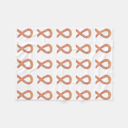 Bewustmaking van endometrieke kanker Ribbon Fleece (Voorkant (Horizontaal))