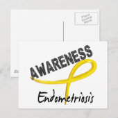 Bewustmaking van endometriose 3 briefkaart (Voorkant / Achterkant)