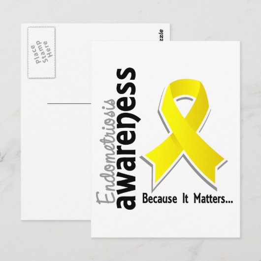 Bewustmaking van endometriose 5 briefkaart (Voorkant / Achterkant)