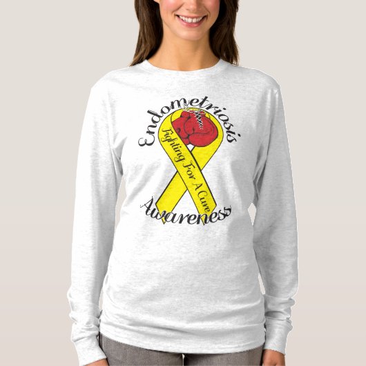 BEWUSTMAKING VAN ENDOMETRIOSE Basishoes met lange  T-shirt (Voorkant)