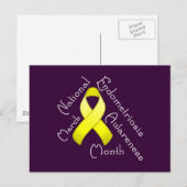Bewustmaking van endometriose Maand Donker Briefka Briefkaart (Voorkant / Achterkant)